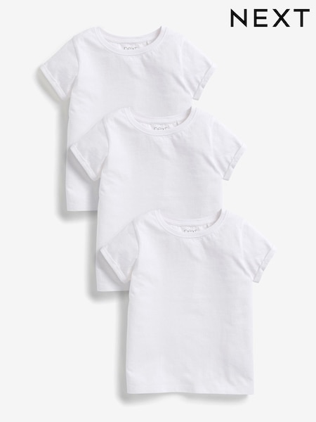 White 3 Pack T-Shirts (3-16yrs) (386917) | £10 - £16