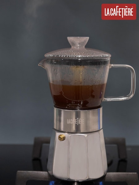 La Cafetière Silver 6 Cup Glass Espresso Maker (387018) | £60