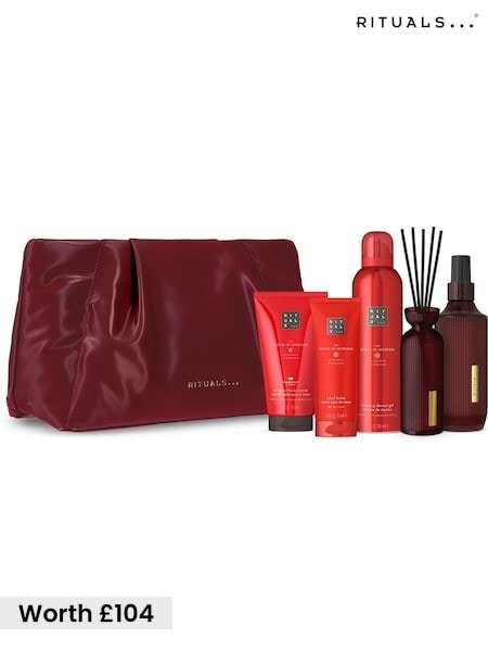 Red - Rituals The Of Ayurveda Large Indian Rose & Sweet Almond Oil Gift Set