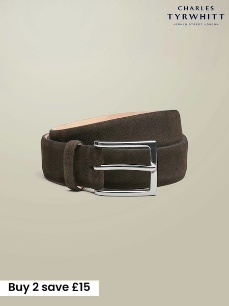 Brown - Regular Charles Tyrwhitt Leather Made In England Chino Belt
