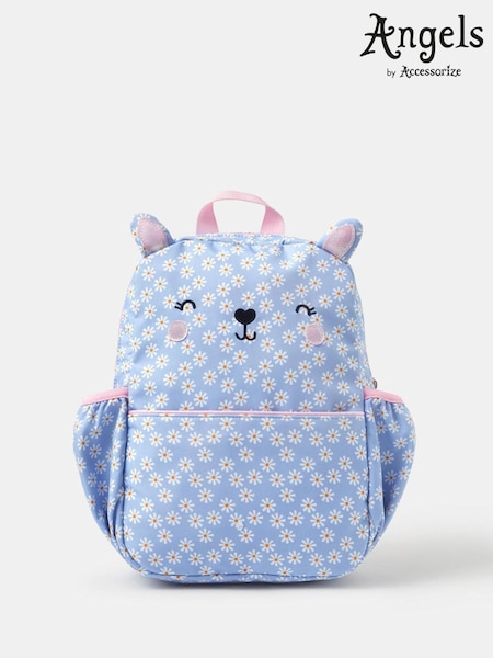 Blue - Angels By Accessorize Girls Daisy Print Cat Backpack
