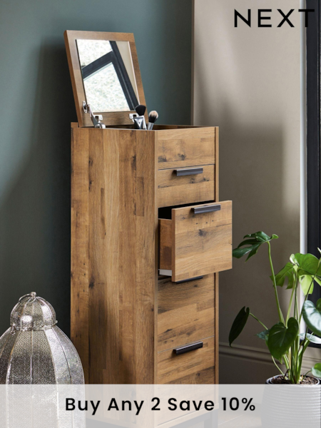 Dark Natural Bronx Oak Effect Chest of Drawers (388544) | £325