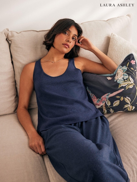 Laura Ashley Navy Lounge Knit Vest Top (388703) | £15