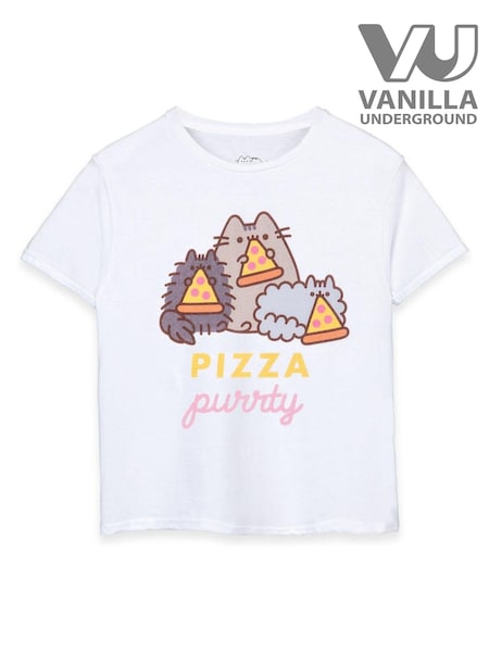 Vanilla Underground White Pusheen Girls Pusheen Licensed 100% Cotton T-Shirt (389241) | £14