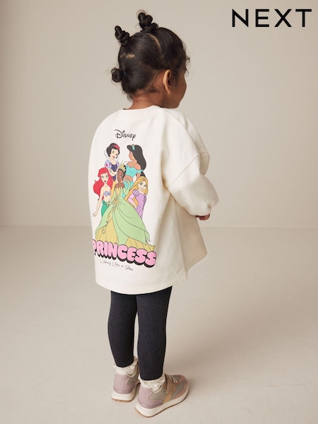 Ecru White Disney Princess Long Sleeve 100% Cotton T-Shirt and Leggings Set (3mths-7yrs) (389782) | £19 - £23