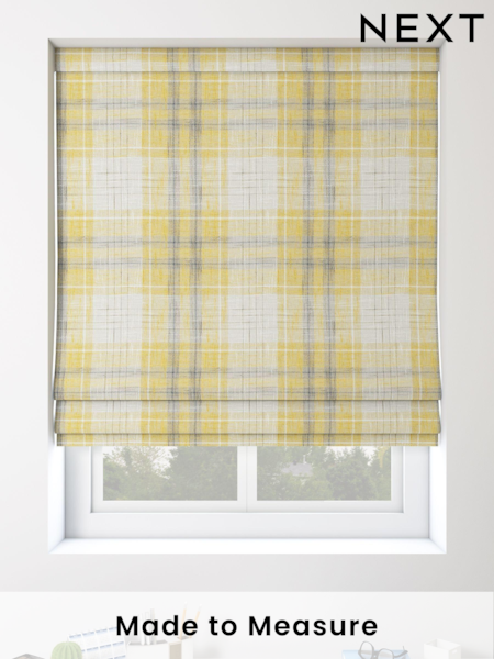 Gold Astley Check Made To Measure Roman Blind (389957) | £42