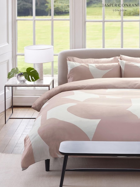 Jasper Conran London Pink Floral Leaf 300 TC Satin 100% Cotton Pillowcase Pair (390717) | £35