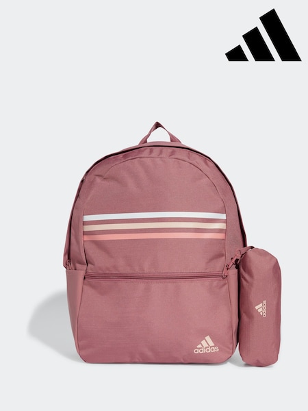 adidas Red Classic Horizontal 3 Stripes Backpack (390855) | £25