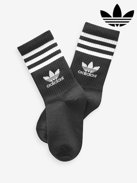 adidas Black Crew Socks 6 Pack (392597) | £20