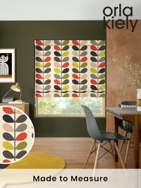 Orla Kiely Red 100% Cotton Stem Made To Measure Roman Blind (392888) | £75