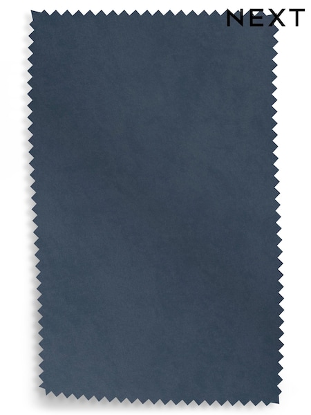 Airforce Blue Plush Velvet Easy Clean Upholstery Swatch (393852) | £0
