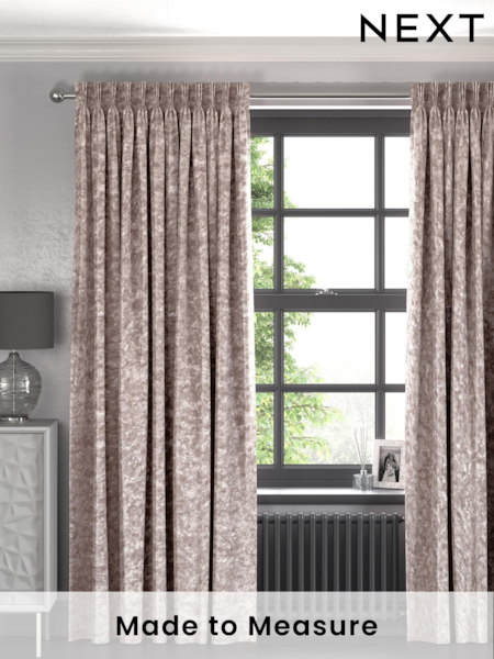 Pink Crushed Made To Measure Curtains (393858) | £44
