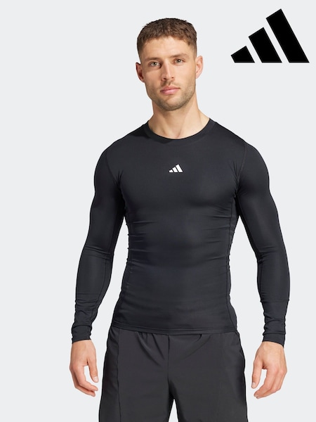 adidas Black TECHFIT Compression Training Long Sleeve Top (393955) | £33