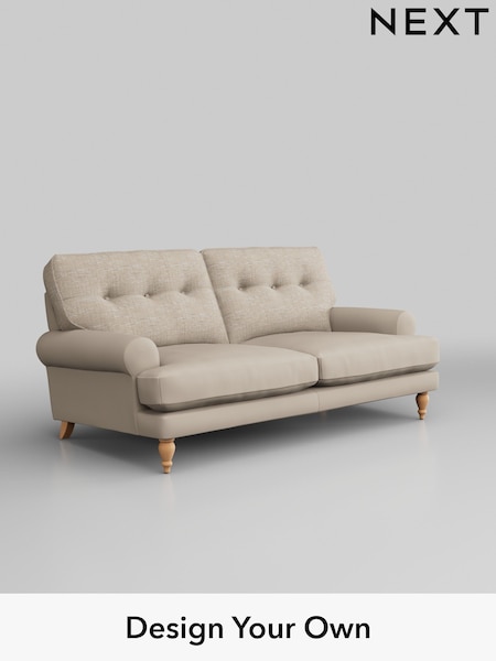 Boucle Weave Easy Clean/Dark Natural Erin Buttoned Back Deep Sit (394975) | £1,175