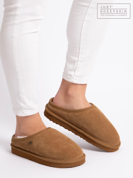 Just Sheepskin™ Brown Ladies Kara Slipper (395023) | £75