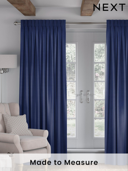 Indigo Blue Eloise Made To Measure Curtains (395314) | £44