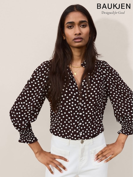 Brown - Baukjen Cela Printed Blouse