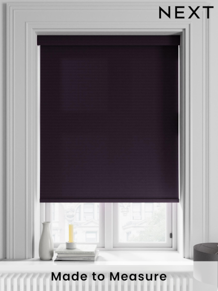 Blueberry Purple Chevvie Made To Measure Roller Blind (395782) | £20