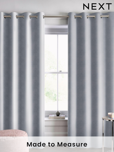 Silver Eloise Made To Measure Curtains (396108) | £44