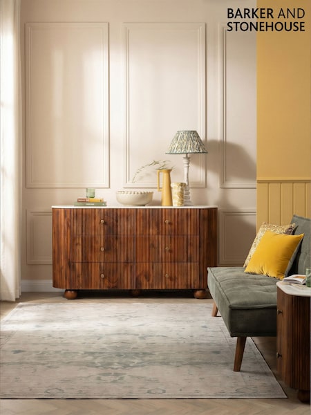 Barker And Stonehouse Tasso 6 Drawer Marble Top Chest