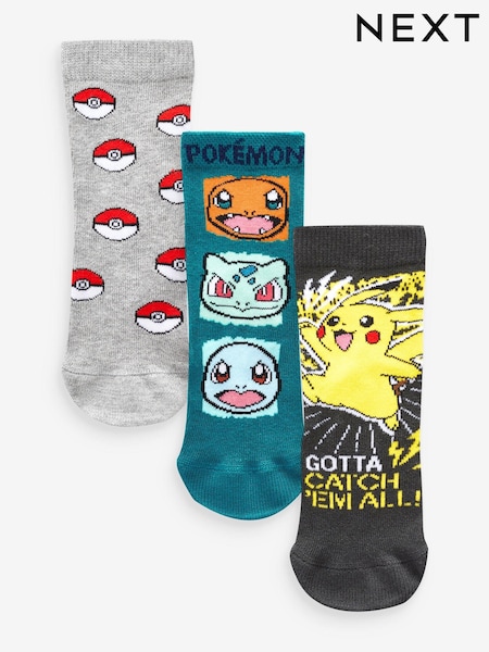 Pokémon Multi Gaming License Cotton Rich Socks 3 Pack (396166) | £8 - £10