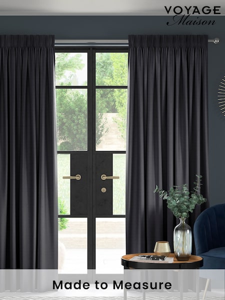 Onyx Black Voyage Maison Jasper Made To Measure Curtains (396746) | £109