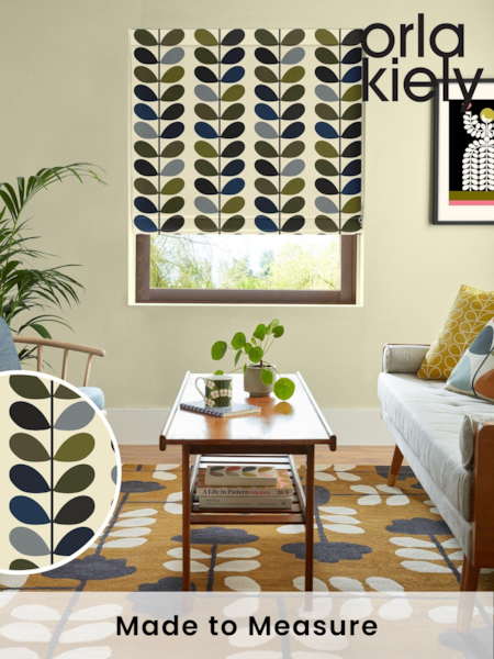 Orla Kiely Green 100% Cotton Multi Stem Made To Measure Roman Blind (396759) | £75