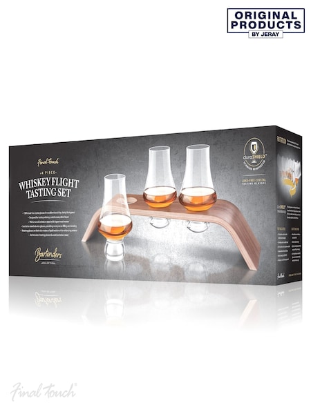 Jeray Clear Final Touch 4 Piece Whisky Flight Tasting Glasses Set (396781) | £40