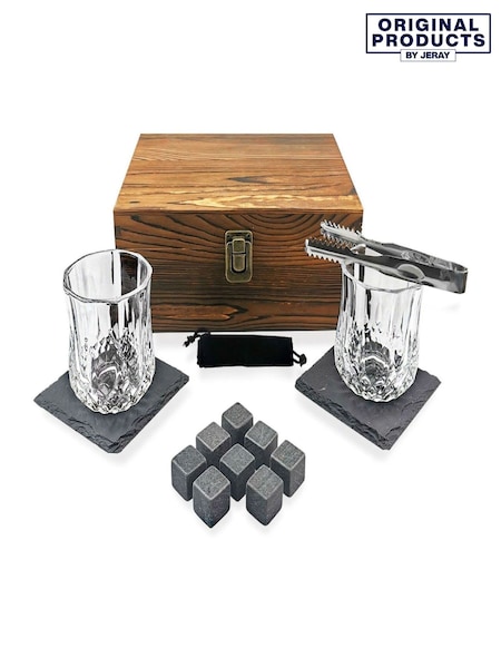 Jeray Clear Bar Originale Whisky Glasses and Stones Set (396823) | £30