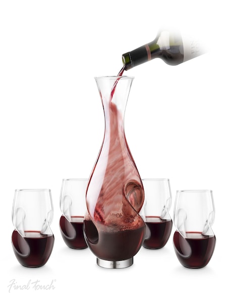 Jeray Clear Final Touch Conundrum Red Wine Decanter Set (397249) | £60