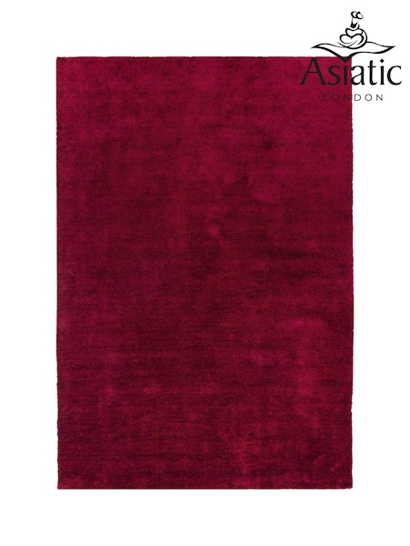 Asiatic Rugs Burgundy Red Milo Soft Touch Lustre Rug (397282) | £137 - £389