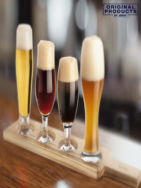 Jeray Clear Final Touch Wooden 6 Piece Beer Tasting Set (397463) | £50
