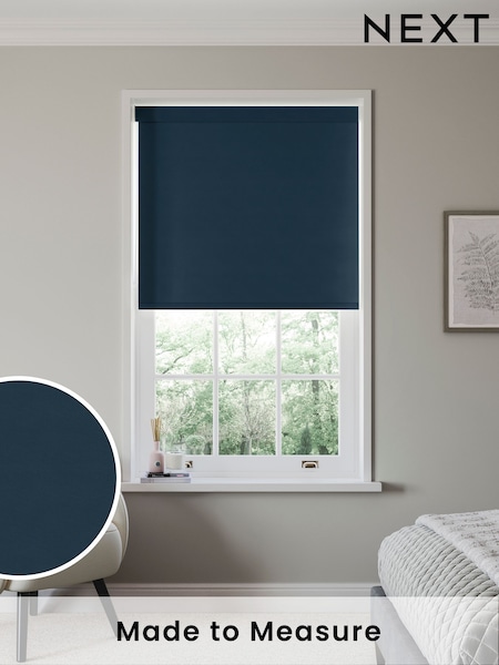 Ink Blue Glow Made to Measure Blackout Roller Blind (397748) | £55