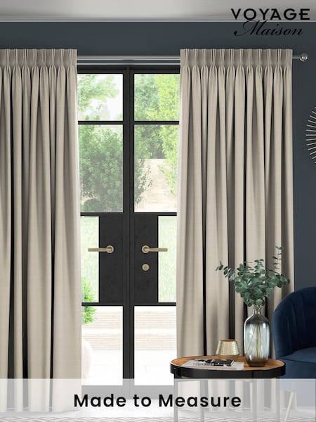 Oyster Natural Voyage Maison Jasper Made To Measure Curtains (397861) | £109