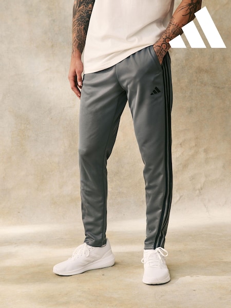 adidas Grey Train Essentials 3-Stripes Training Joggers (398387) | £35