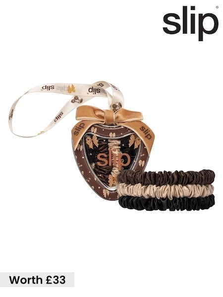 betty - Slip Pure Silk Skinny Scrunchie Trio Christmas Ornament (worth £33)