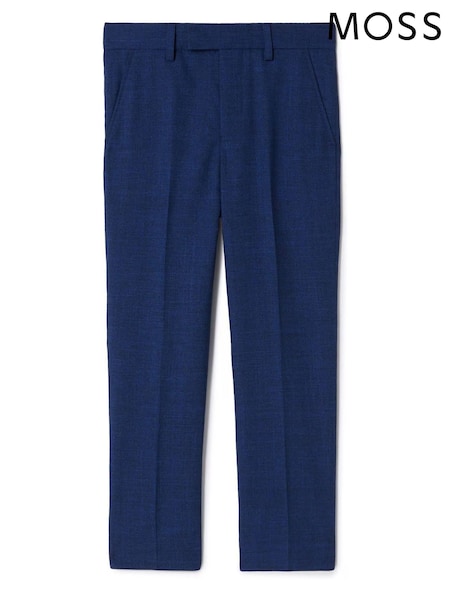 MOSS Blue Slub Trousers (400924) | £30
