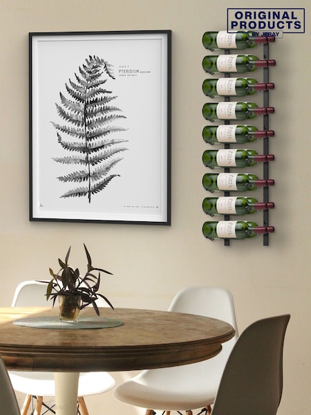 Jeray Black Final Touch 18 Bottle Wall Mounted Wine Rack (401521) | £60