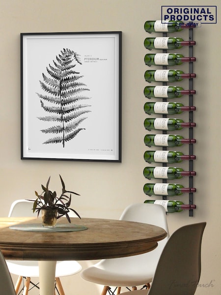 Jeray Black Final Touch 24 Bottle Wall Mounted Wine Rack (401554) | £75