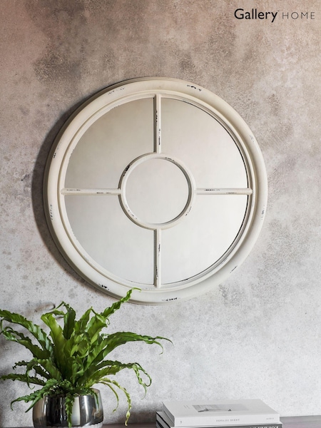 Gallery Home White Salford Round Mirror (401873) | £100