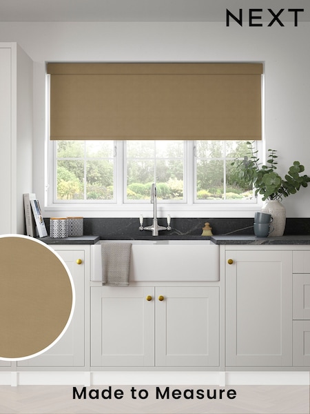 Wheat Natural Glow Made to Measure Blackout Roller Blind (401931) | £55