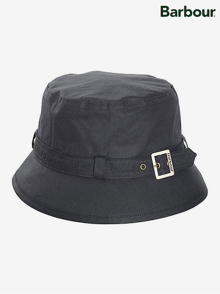 Black - Barbour® Kelso Wax Belted Hat