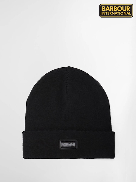 Black - Regular Barbour International Sensor Legacy Beanie Hat