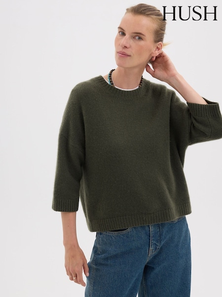 Green - Hush Cherrie Chunky Cashmere T-shirt
