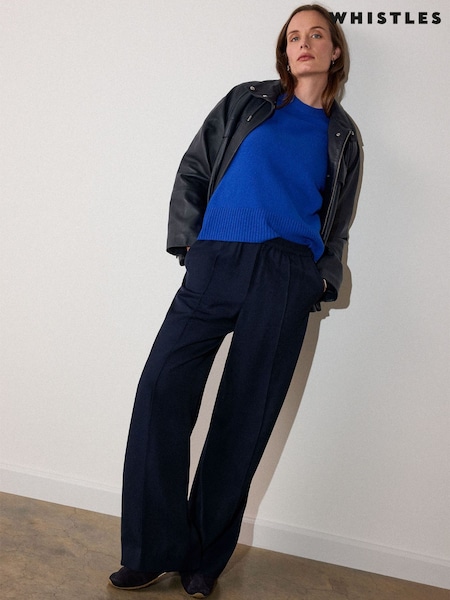 Blue - Whistles Wool Knitted T-shirt
