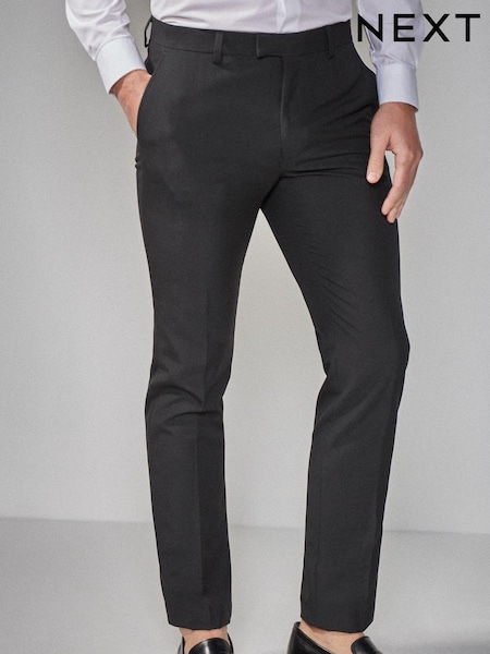 Black Skinny Fit Tuxedo Suit Trousers (405143) | £35