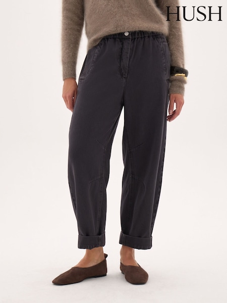 Black - Hush Jack Supersoft Barrel Leg Jeans