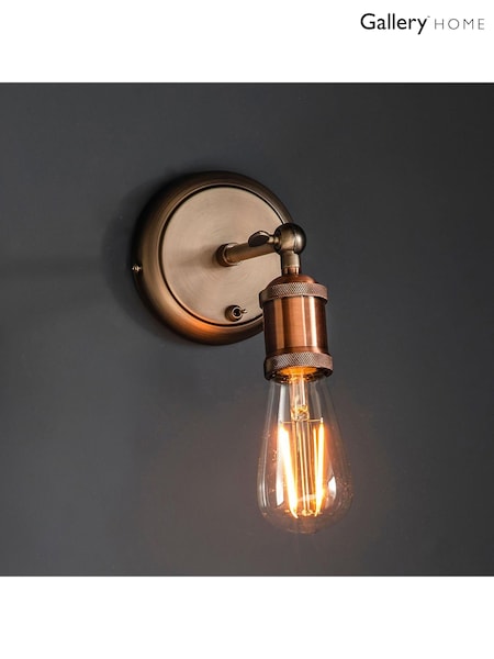 Gallery Home Pewter Grey Halsy Wall Light (407359) | £31