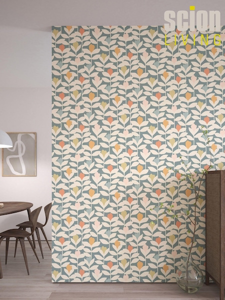 Scion Blue Padukka Tulip 10.05M Wallpaper (407362) | £54