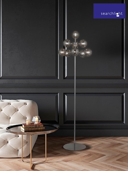 Searchlight Chrome Syringa Smoked 9 Light Floor Lamp (407586) | £110